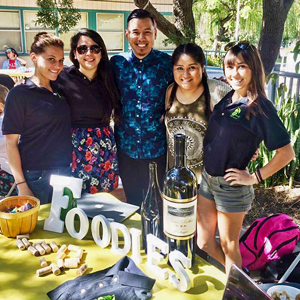 student foodies posing for photo